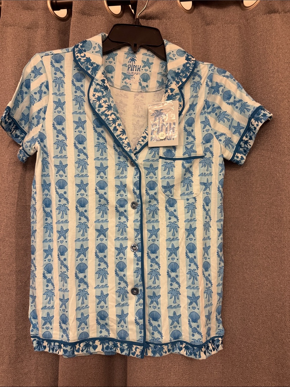 Pink Palm Puff pajamas size XSmall - Picture 2 of 13